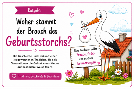 Woher stammt der Brauch des Geburtsstorchs?