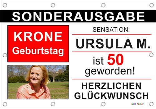 XXL Geburtstags-Banner zum runden oder halbrunden Geburtstag 
