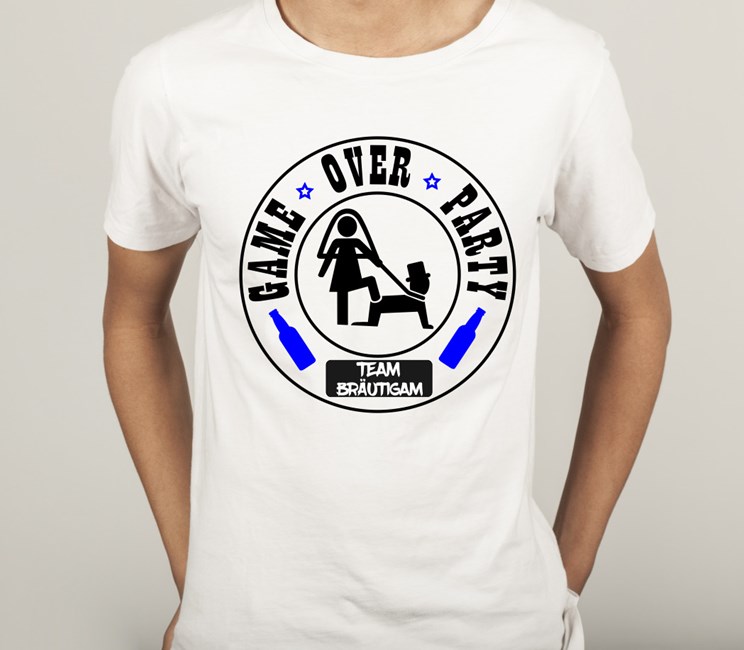 T-Shirt Poltern fürs TEAM: Game Over Party
