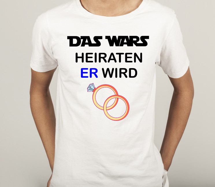 Polterabend T-Shirt fürs TEAM: DAS WARS, heiraten er wird