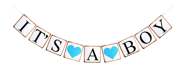 It's a Boy Banner / Girlande zur Geburt Baby, blau