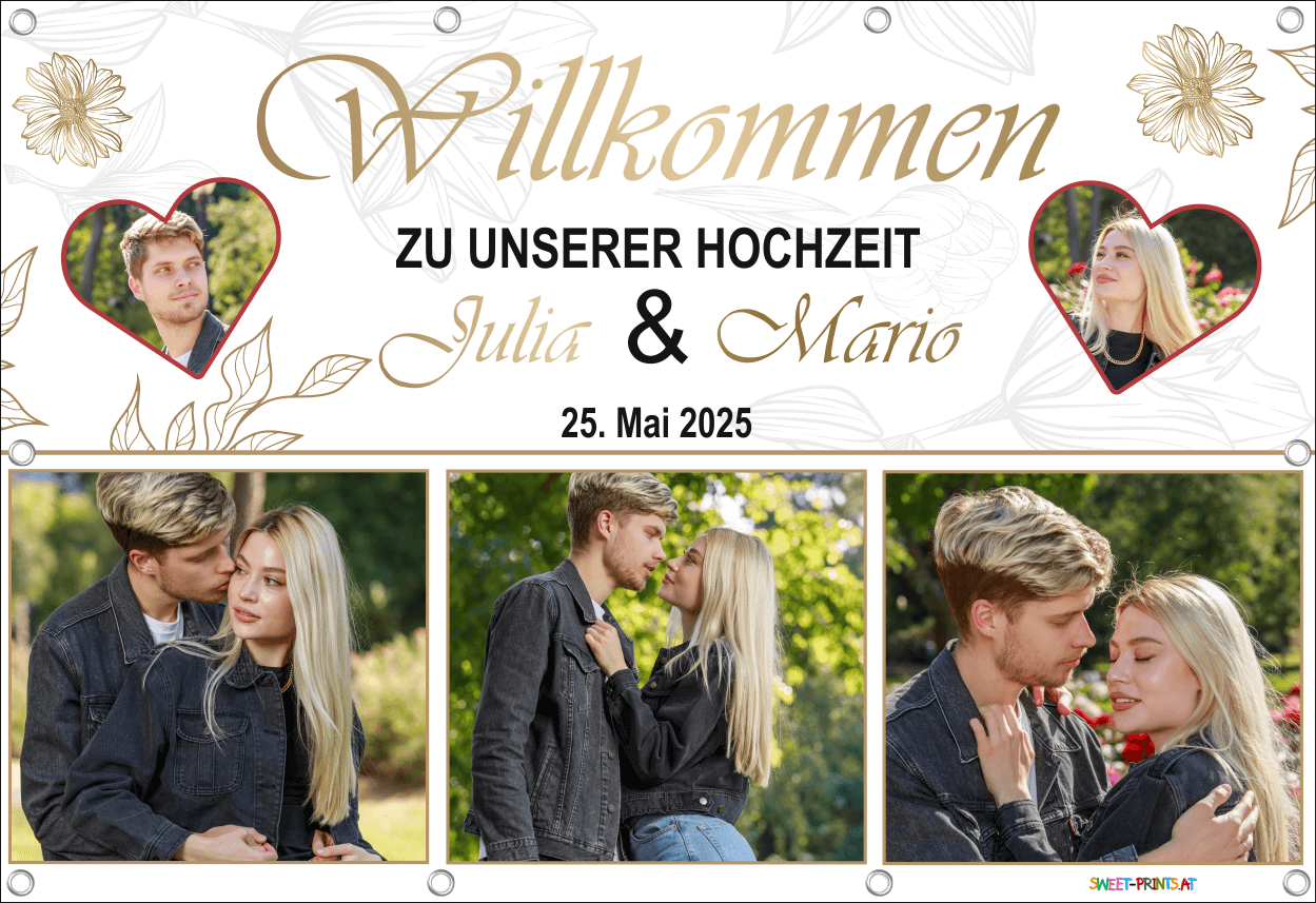 Hochzeitsbanner - Banner für Hochzeit - Banner mit Fotos