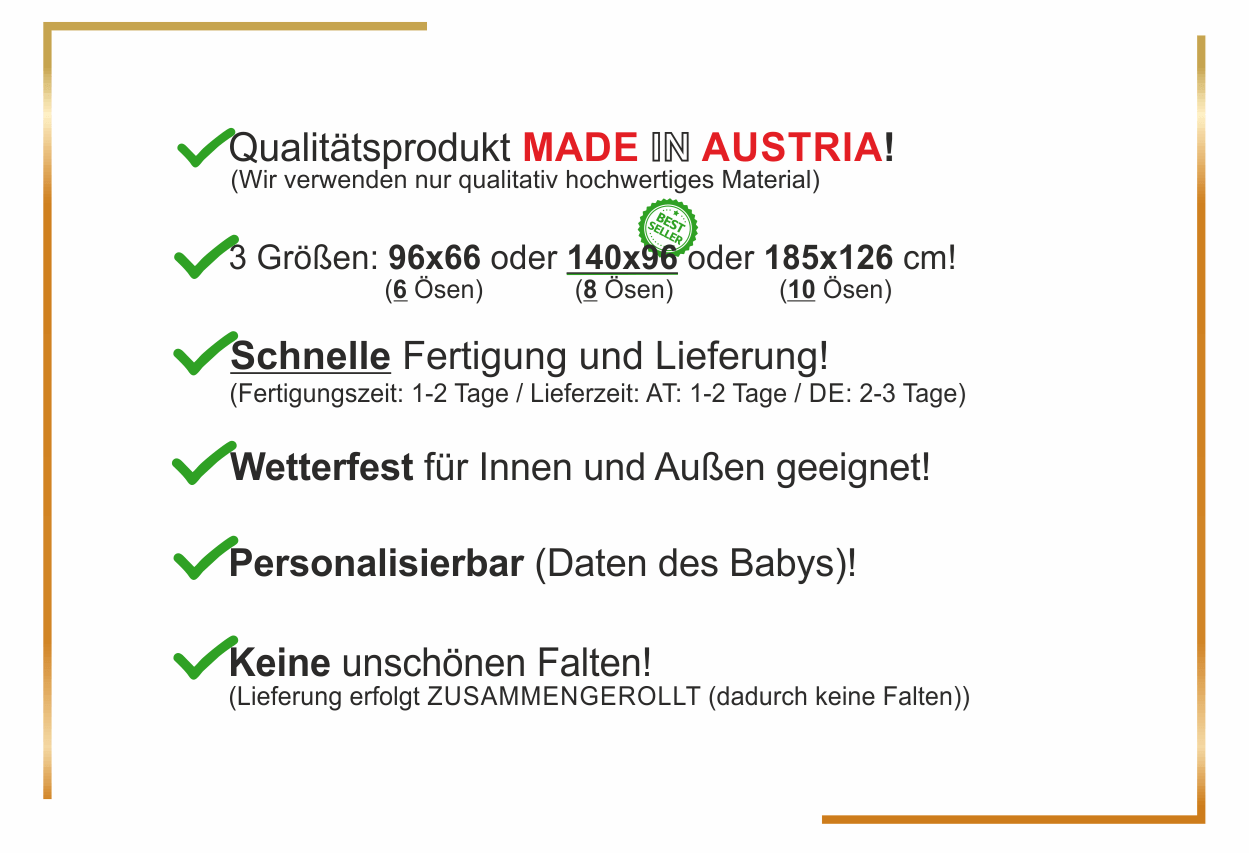 Infos zu unseren Babystorch-Bannern:
