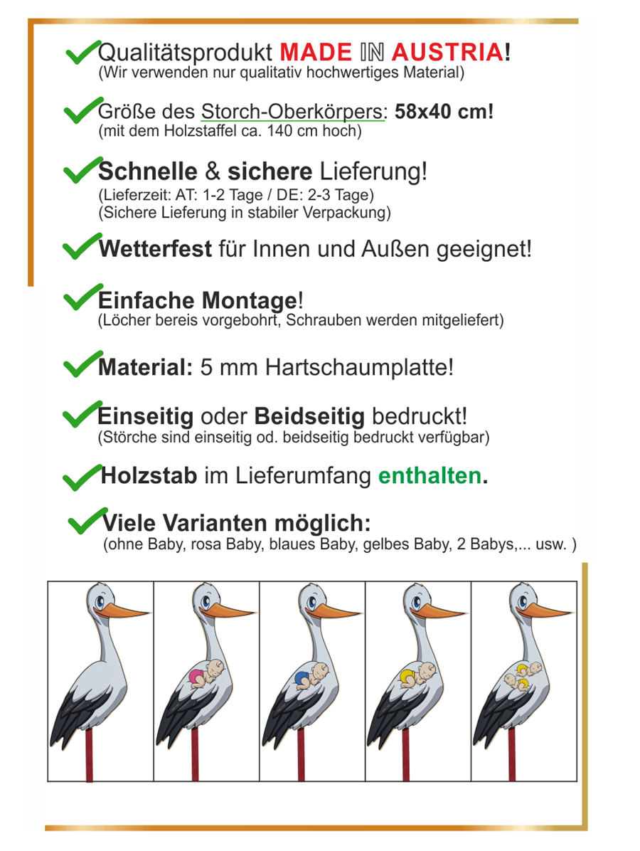 Infos zu unserem Babystorch: