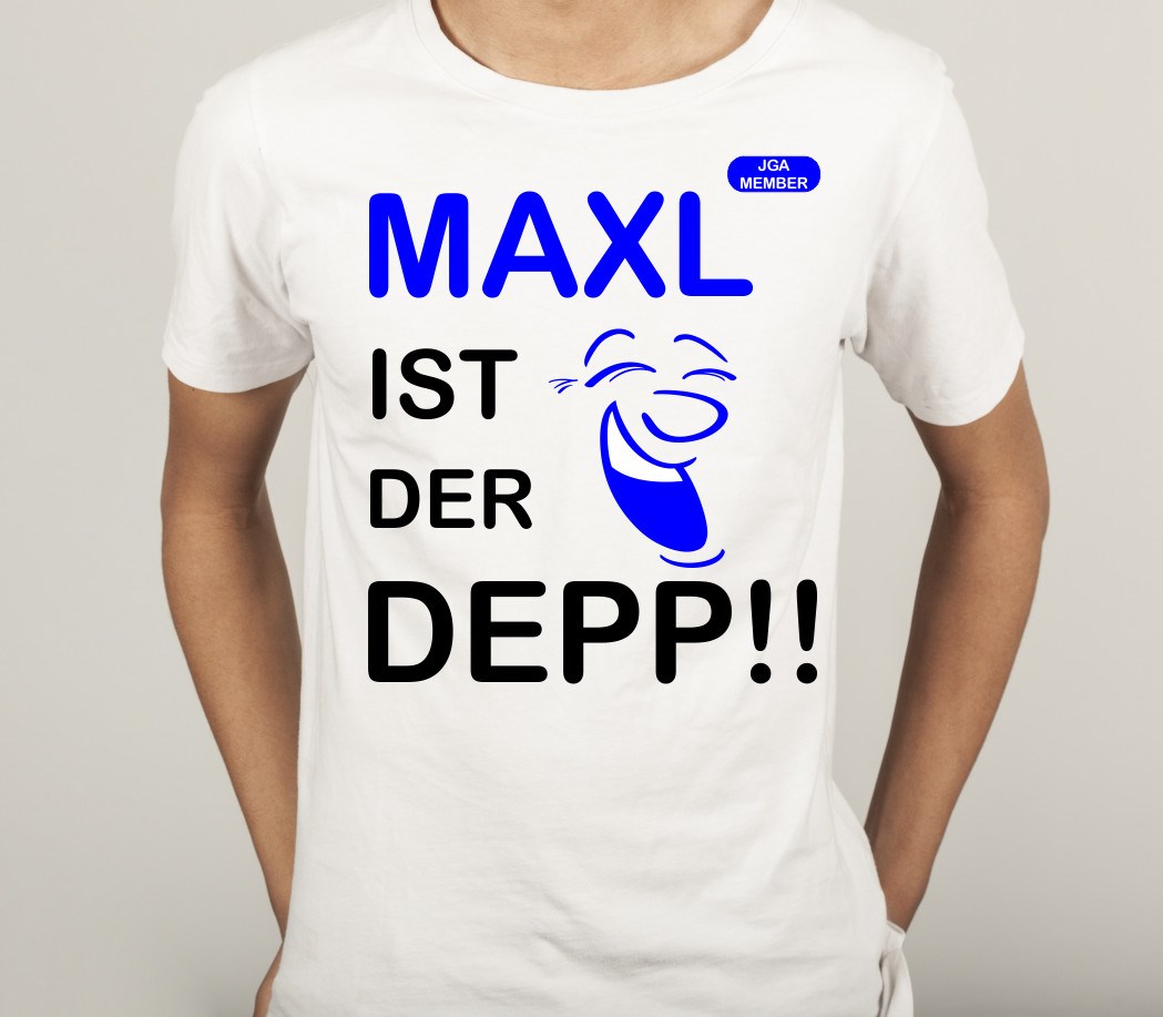 Polterabend Shirt fürs TEAM: (Name) ist der DEPP