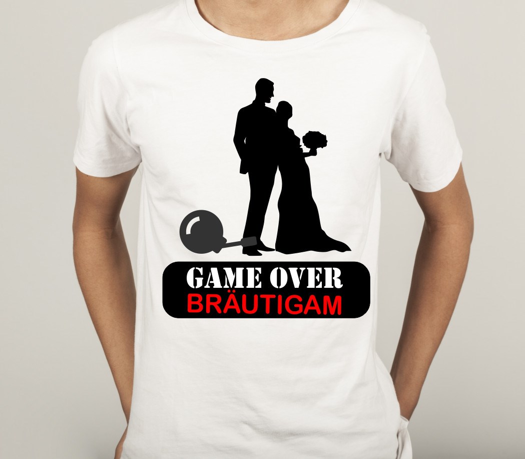 Shirt Poltern für Bräutigam: GAME OVER