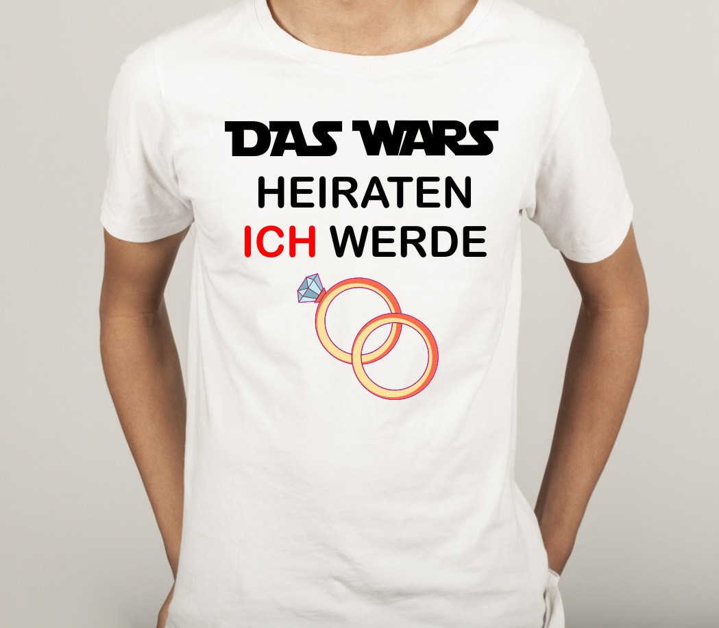 Polter T-Shirt für Bräutigam: DAS WARS, heiraten ich werde