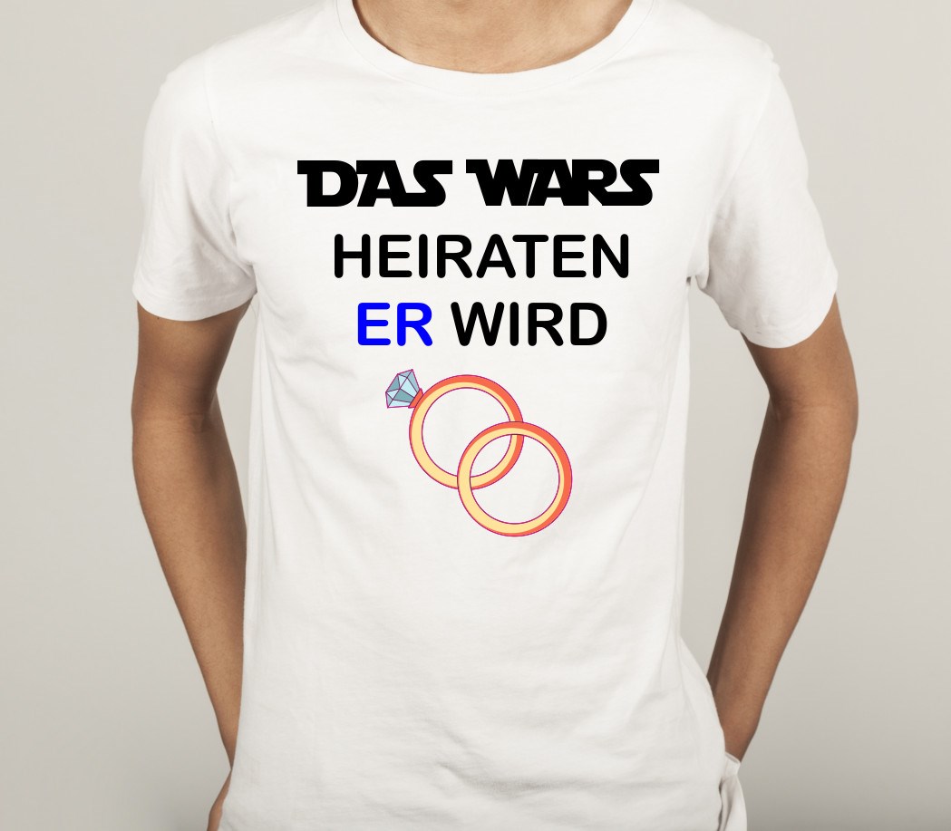 Polterabend T-Shirt fürs TEAM: DAS WARS, heiraten er wird