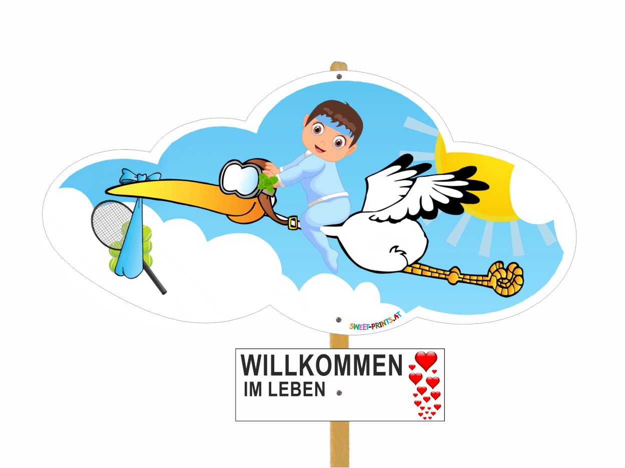 Baby Storch Tennis Junge blau