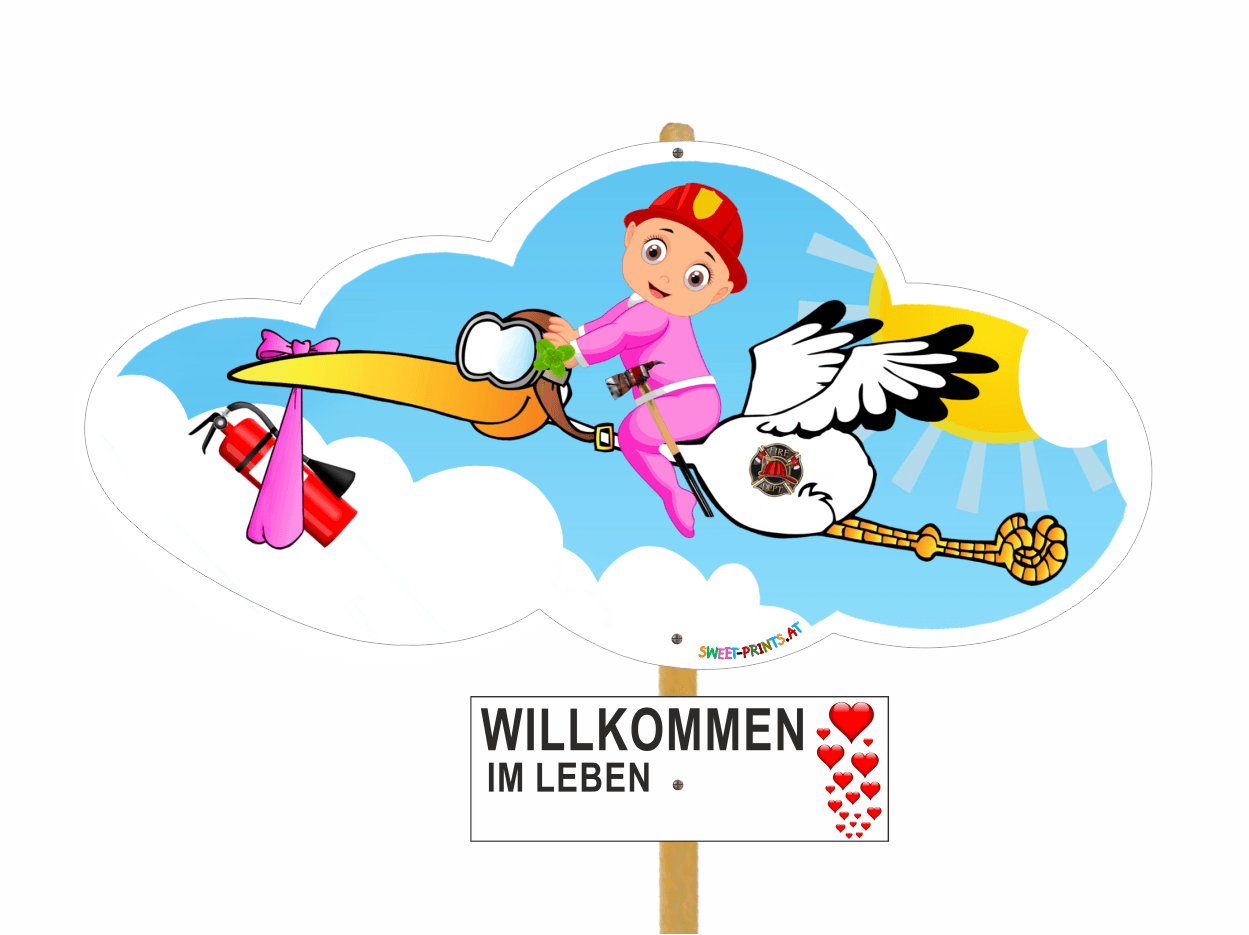 Babystorch Feuerwehr Mädchen rosa
